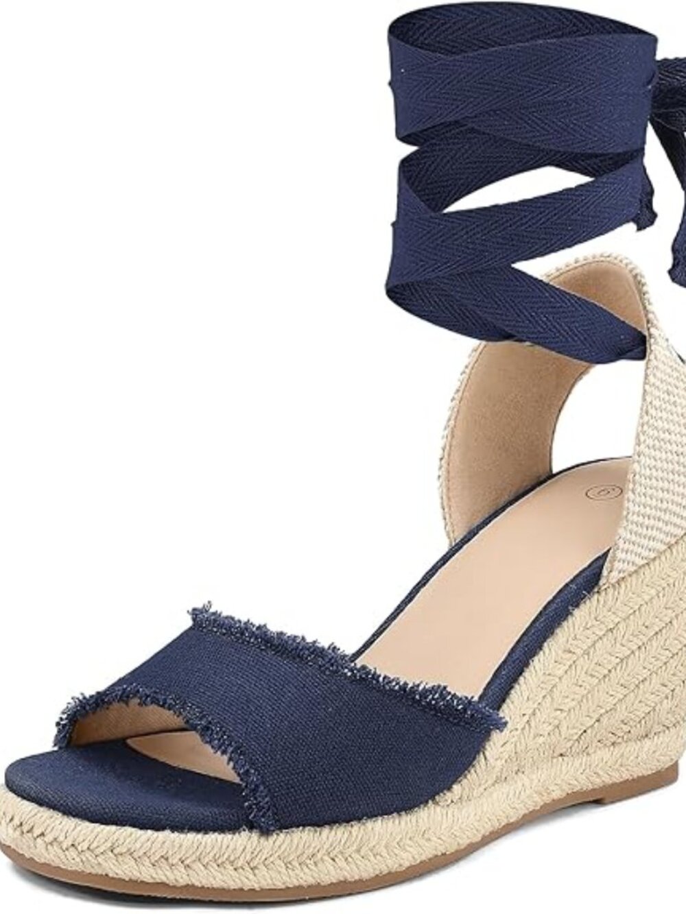 Women's Wedge Sandals Open Toe Espadrilles Platform Ankle Strap Lace Up Summer S